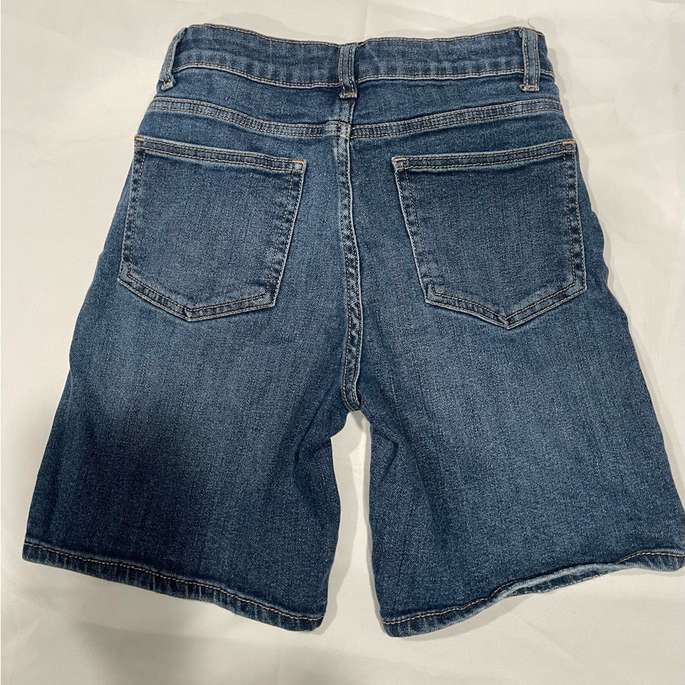 Wonder Nation Dark Blue Distressed Denim Shorts - Picture 2 of 3